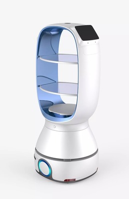 擎朗送餐機器人 上海木馬設(shè)計的工業(yè)美學(xué)與智能服務(wù)融合